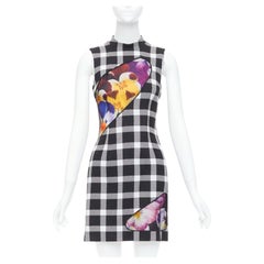 CHRISTOPHER KANE virgin wool multicolor orchid plaid print dress IT38 XS