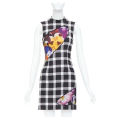 CHRISTOPHER KANE virgin wool multicolor orchid plaid print dress IT38 XS