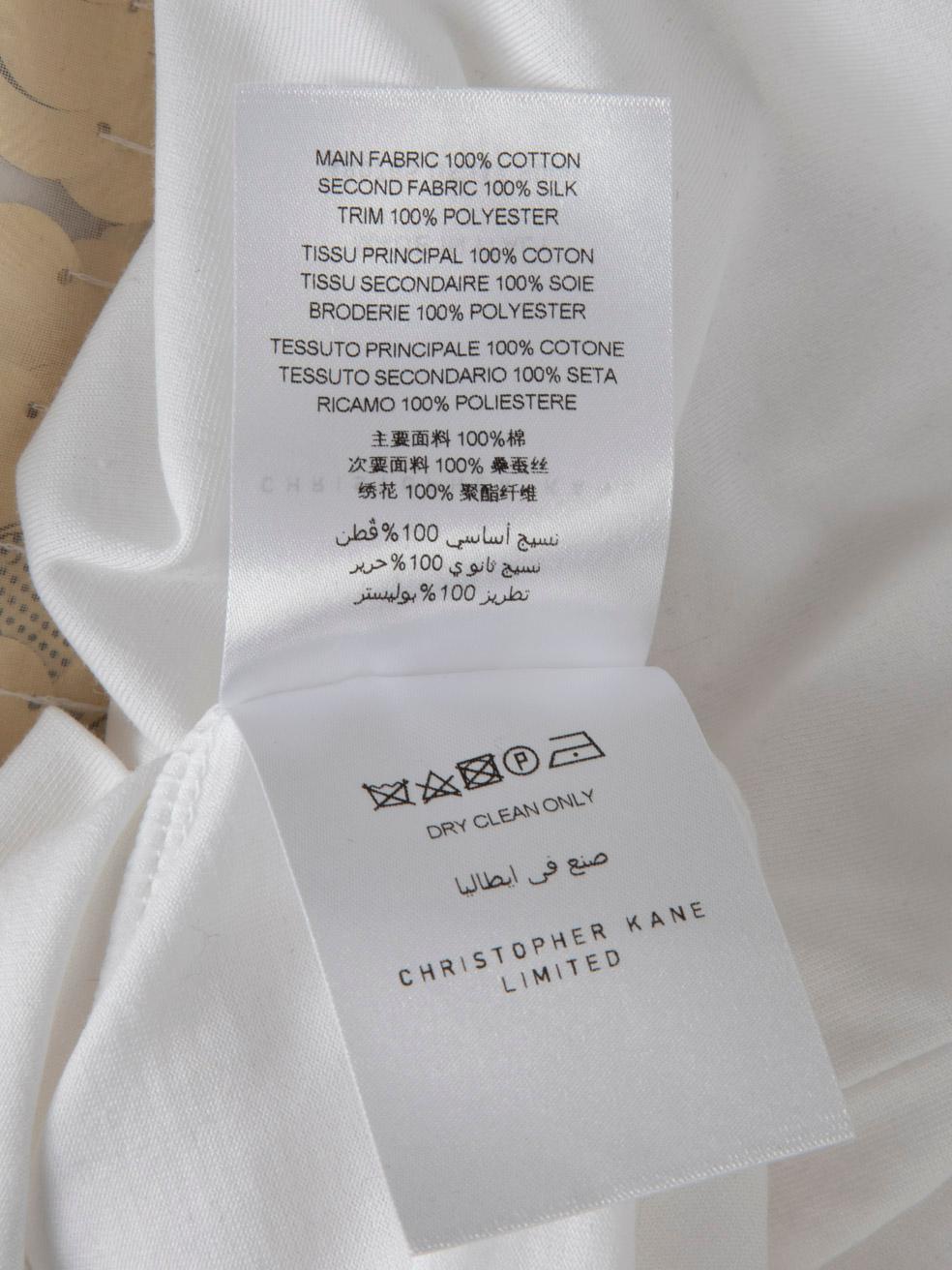 Christopher Kane Top à paillettes blanc et or Taille L en vente 1