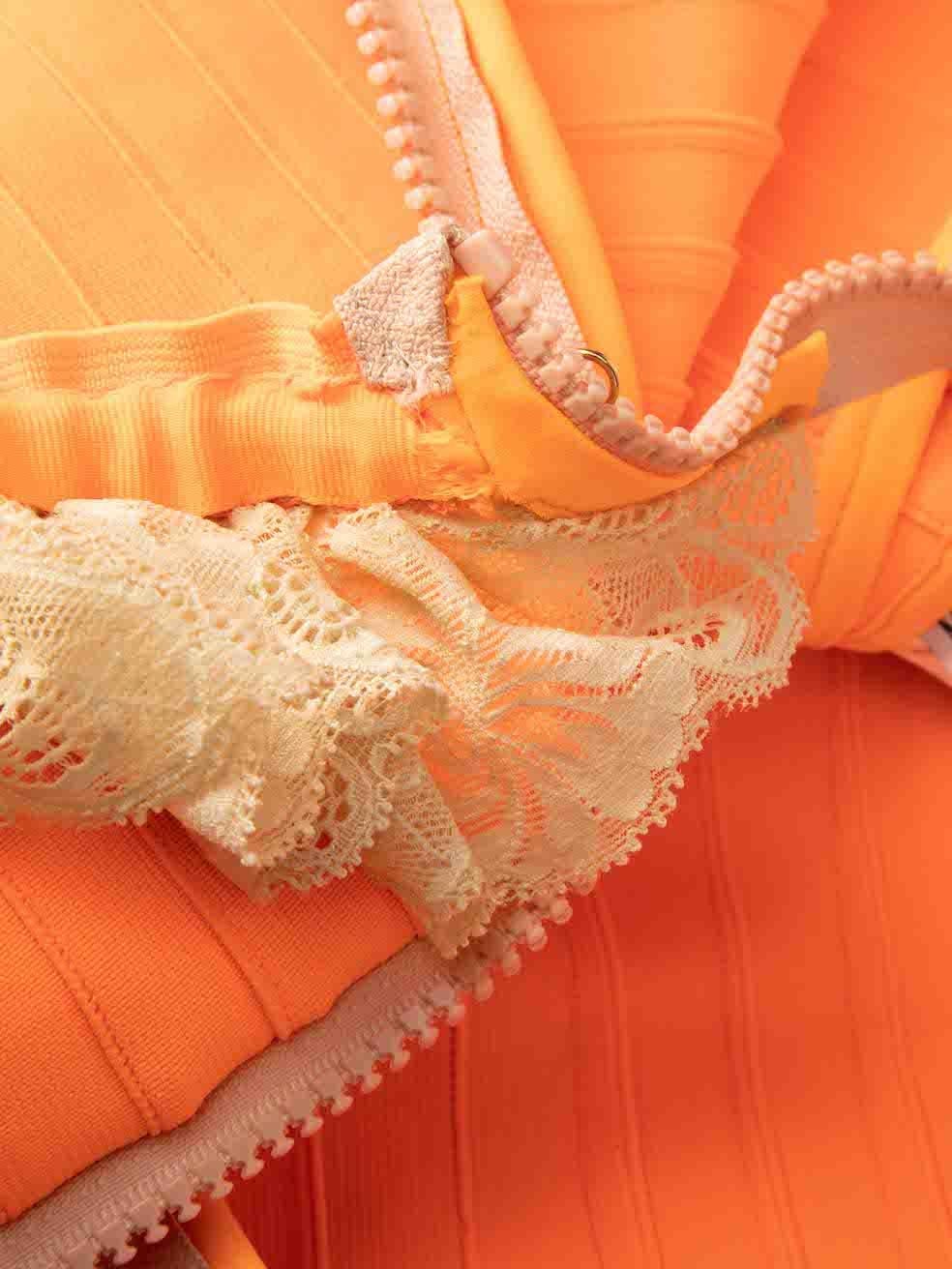 Christopher Kane Women's Orange Spring 2007 Lace Accent Bandage Dress For Sale 1