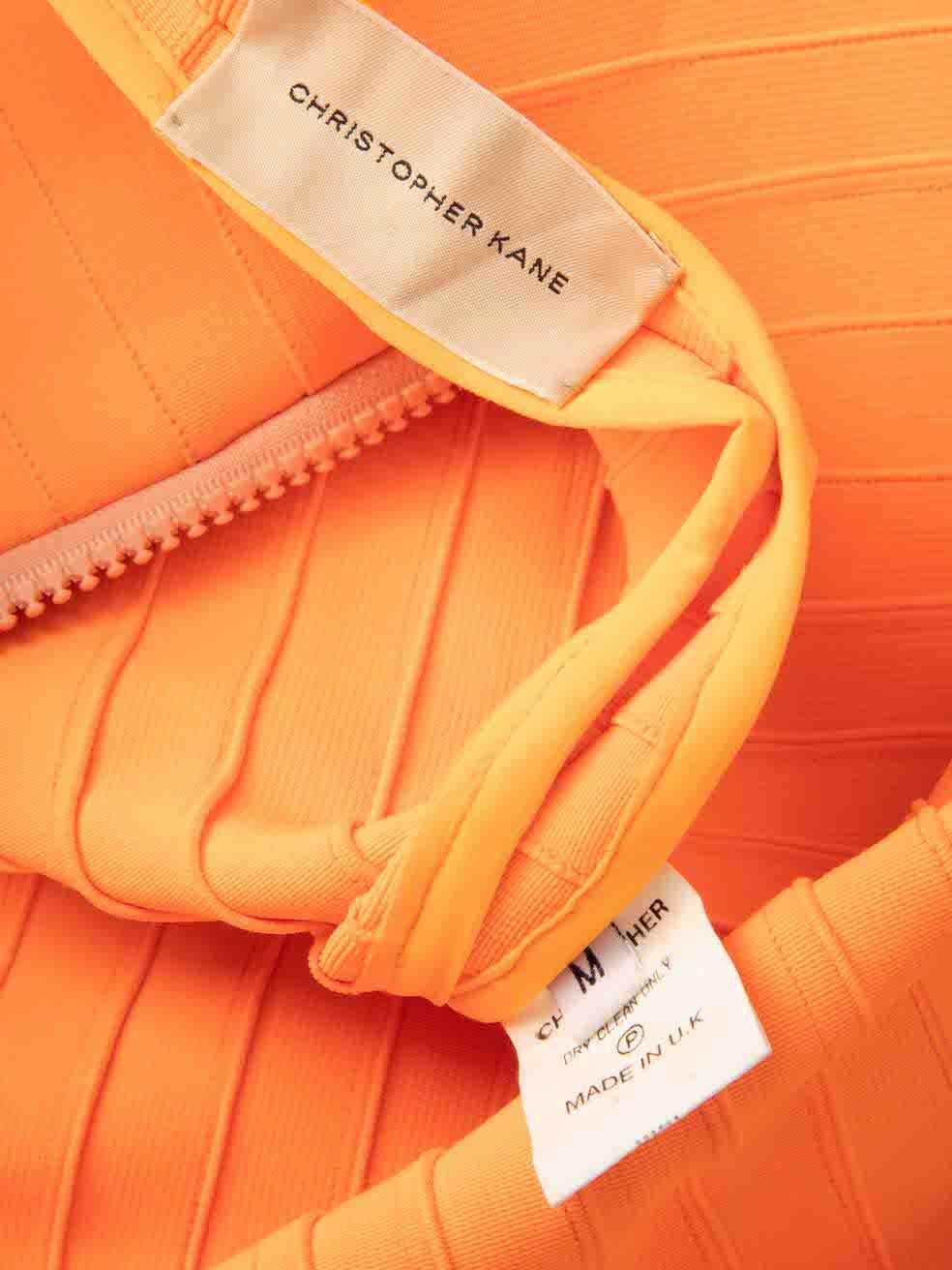 Christopher Kane Women's Orange Spring 2007 Lace Accent Bandage Dress For Sale 2