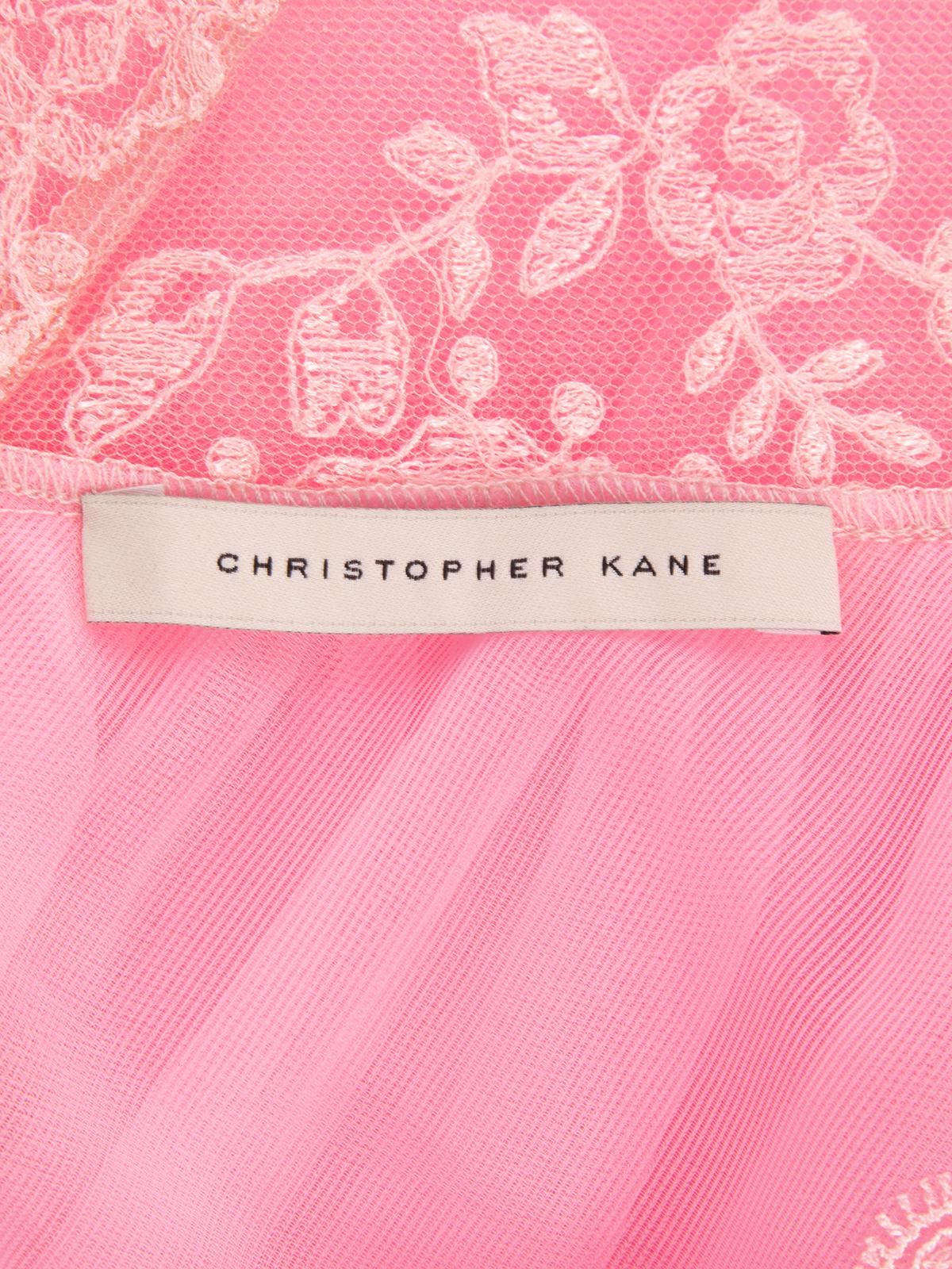 Christopher Kane Women's Pink Sheer Overlay Blouse In Good Condition In London, GB
