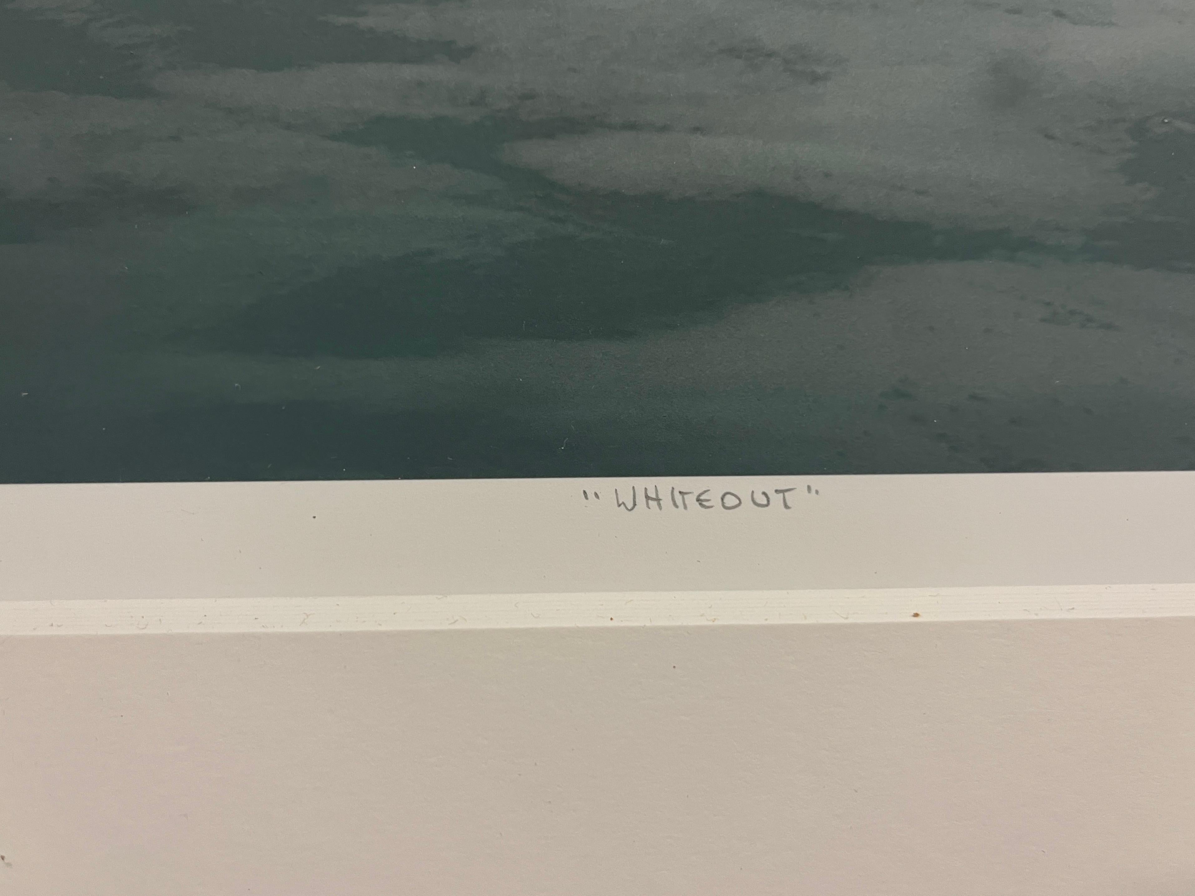 Whiteout - Landscape Photograph Grigio di Christopher Kennedy (Photo Luminism)