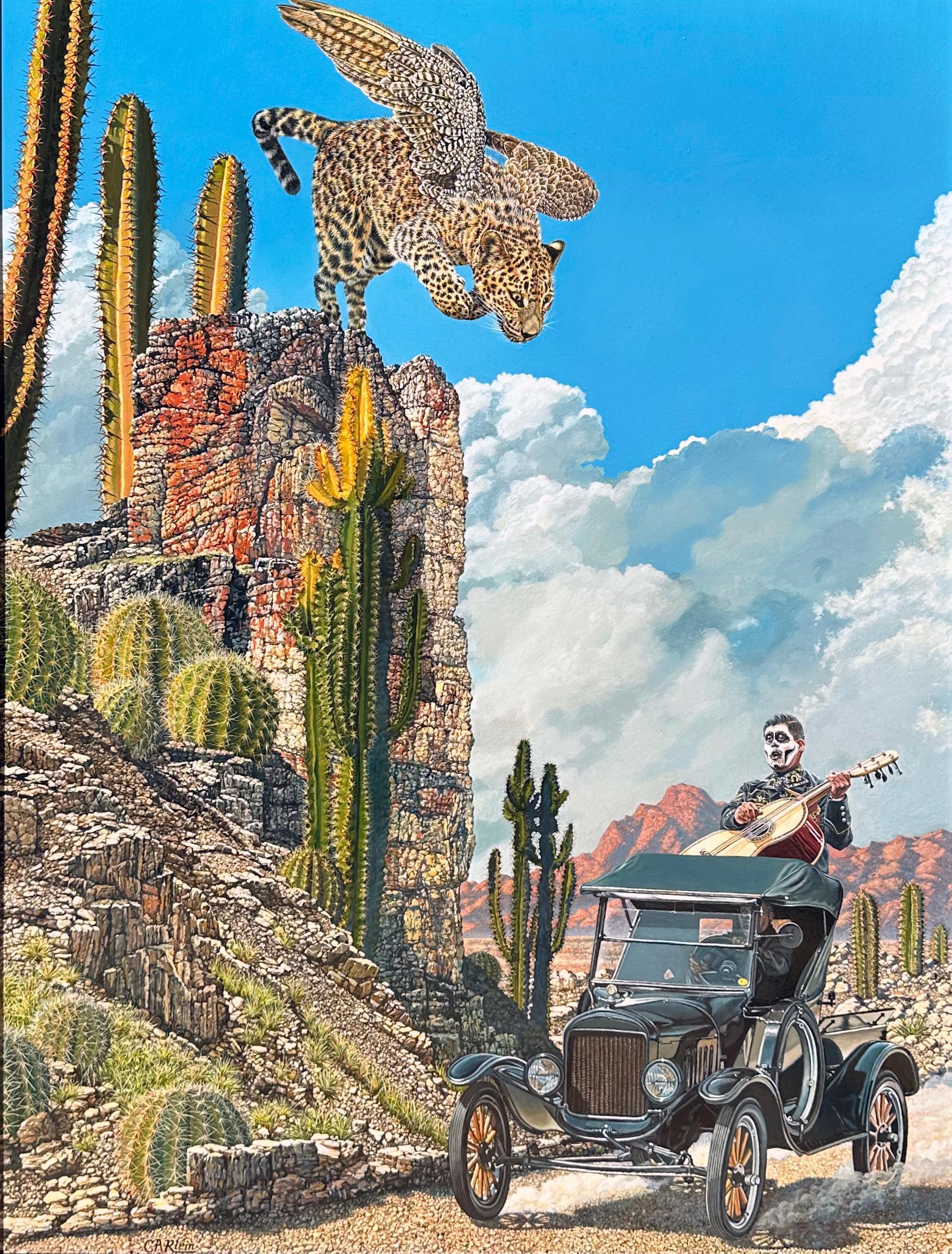 Desierto Desértico - Escena Rural Surrealista, Pintura al Óleo Original Hiperrealista en venta 6