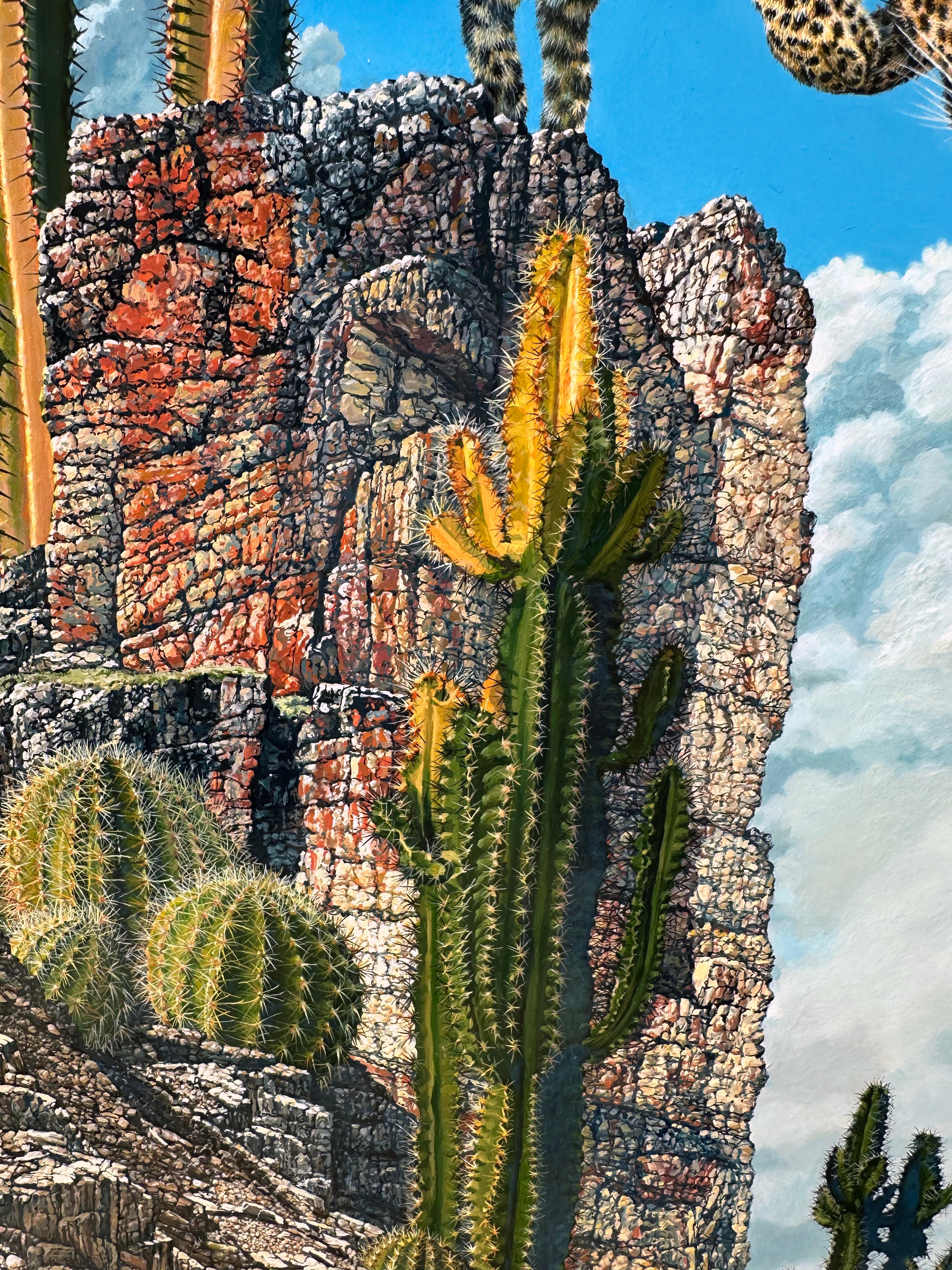 Desierto Desértico - Escena Rural Surrealista, Pintura al Óleo Original Hiperrealista en venta 1