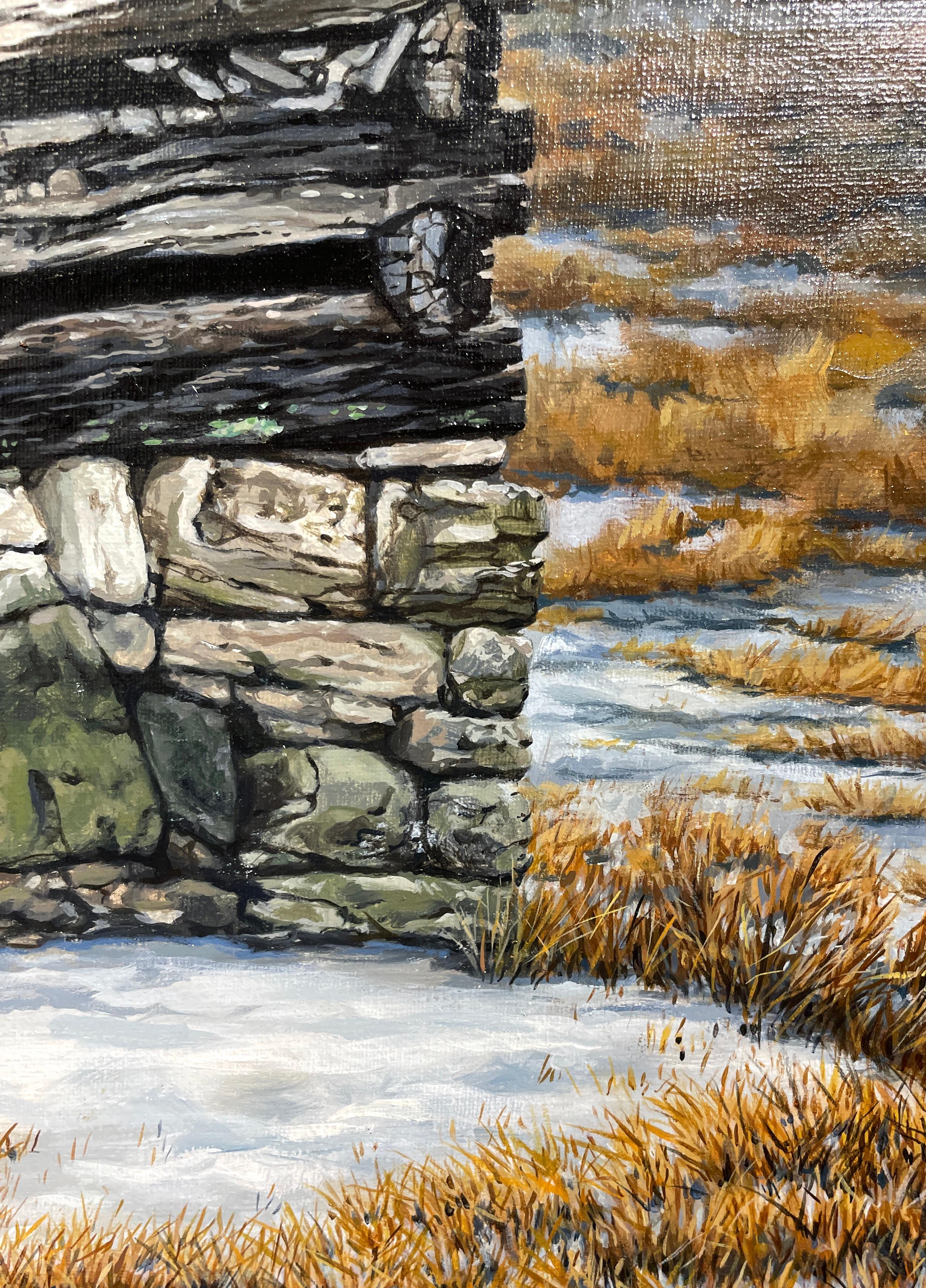 MusCATteer - Surreal Rural Scene, Hyper-realistic Original Oil Painting, Framed For Sale 4