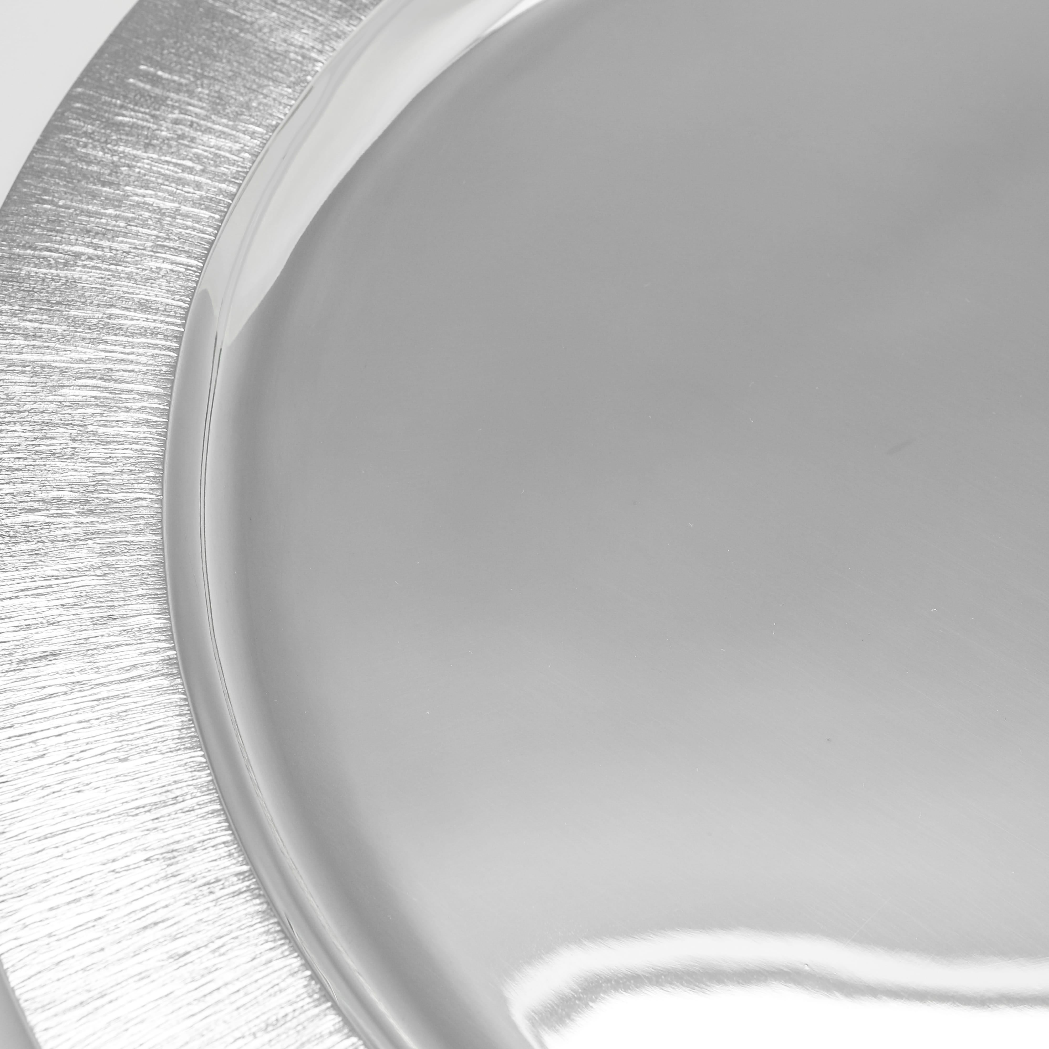 Christopher Lawrence - bandeja redonda de plata de ley - diseño modernista - 1972 Inglés en venta