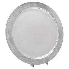 Christopher Lawrence - round sterling silver tray - modernist design - 1972