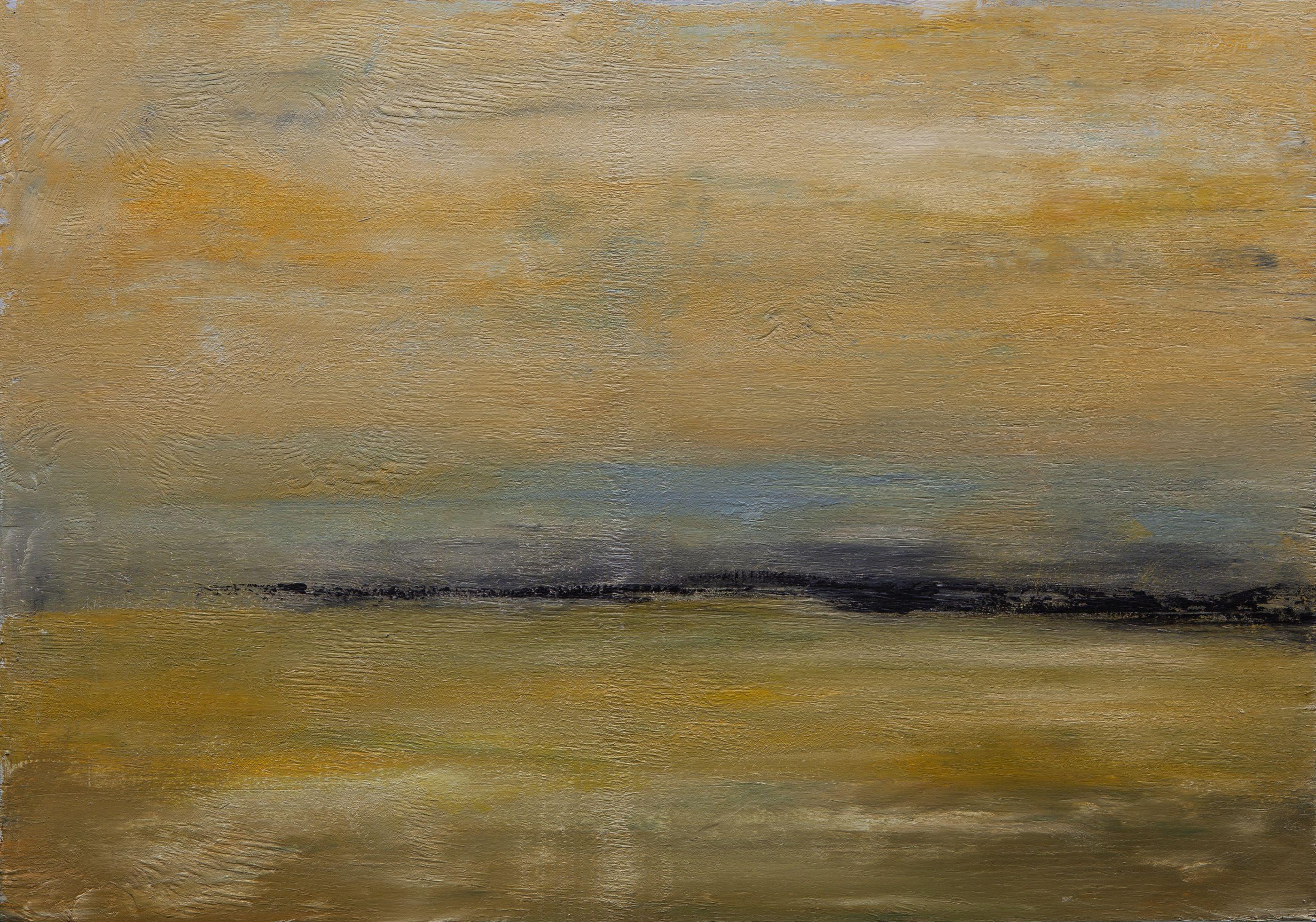 Abstract Painting de Christopher Limbrick - Amanecer, Pintura, Acrílico sobre panel de madera