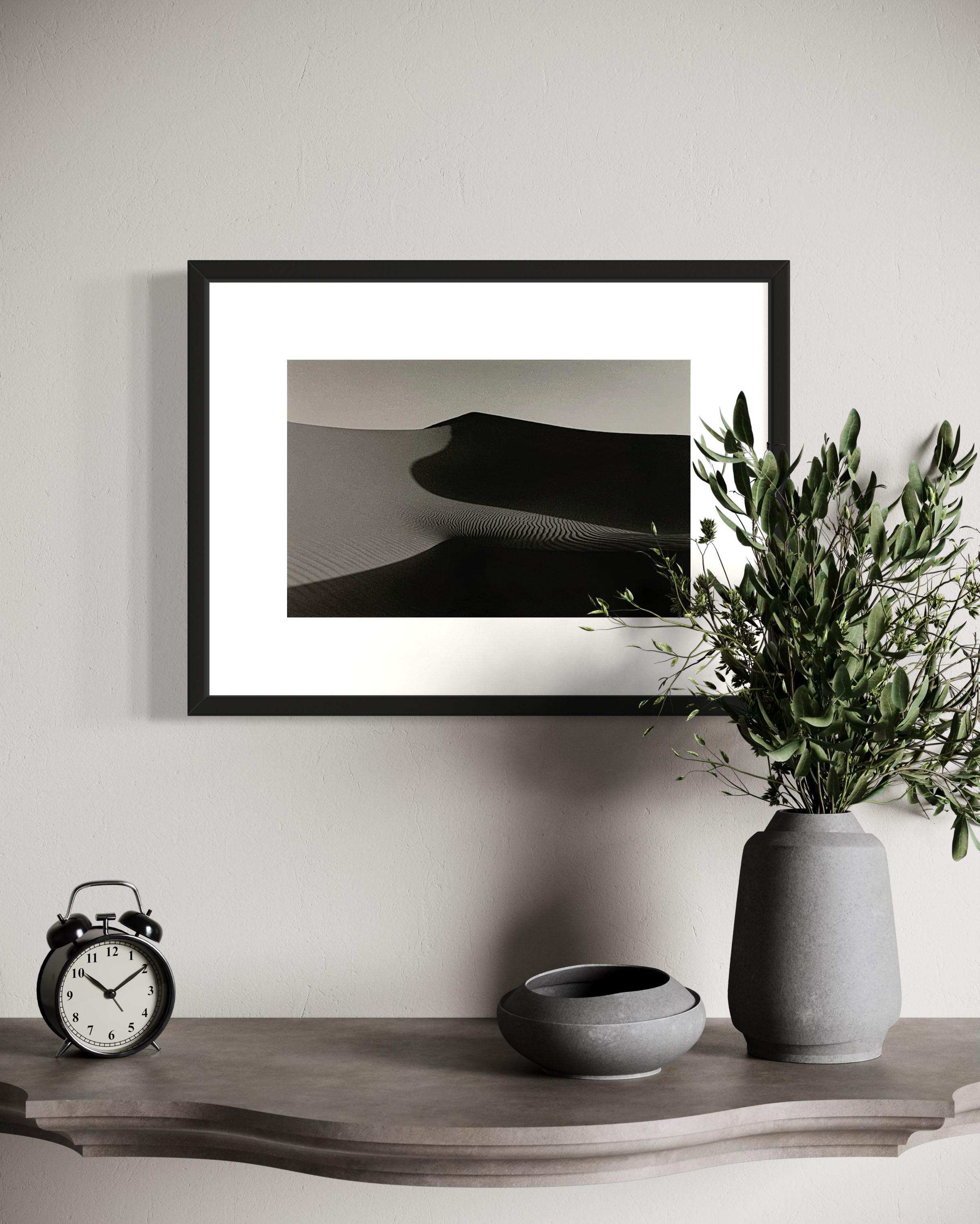 Ephemeral #1, Sand Dunes landscape, Silver Gelatin Print, Custom framed For Sale 2