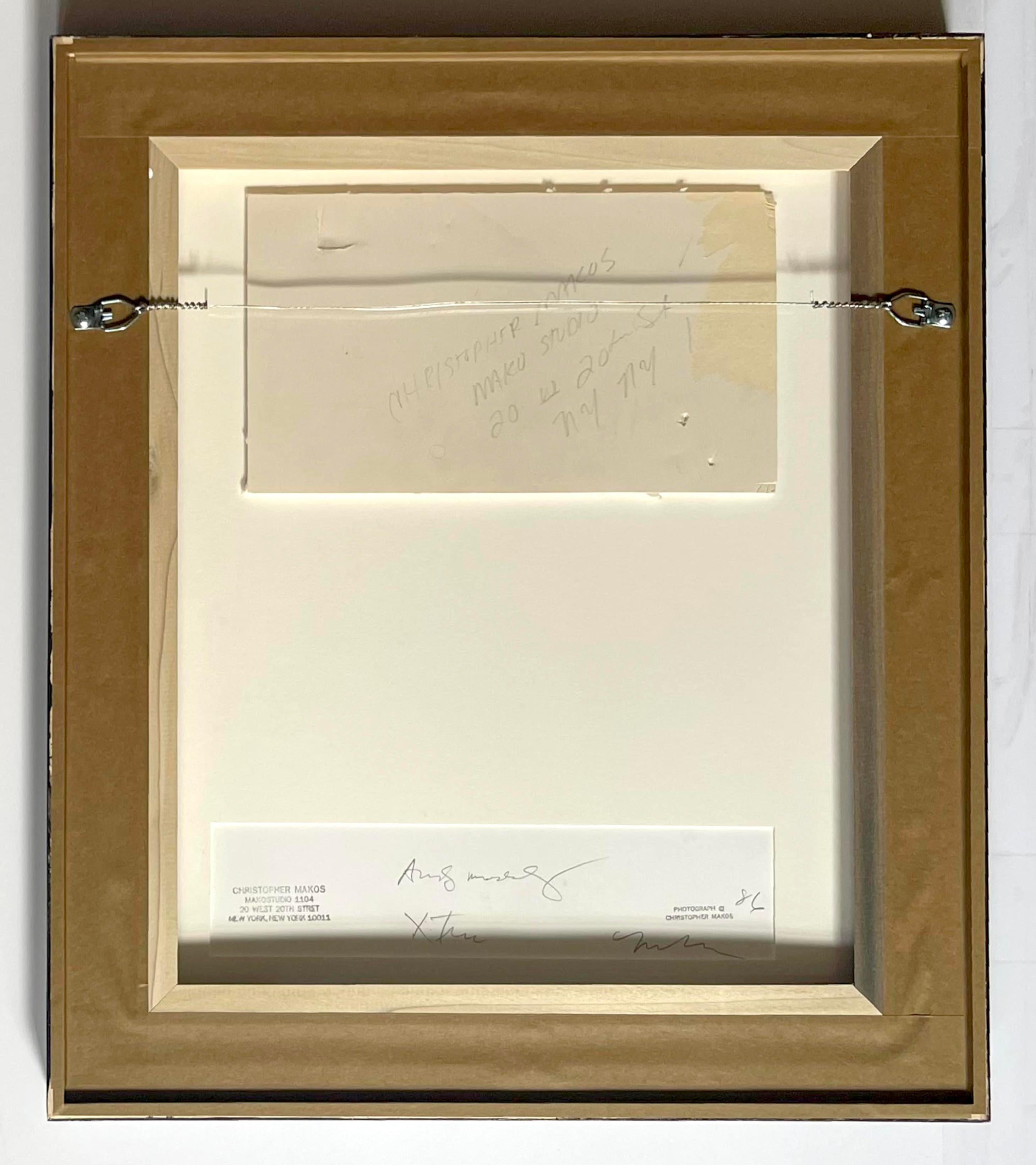 Portrait d'Andy Warhol, signé à la main par Andy Warhol et Christopher Makos en vente 6