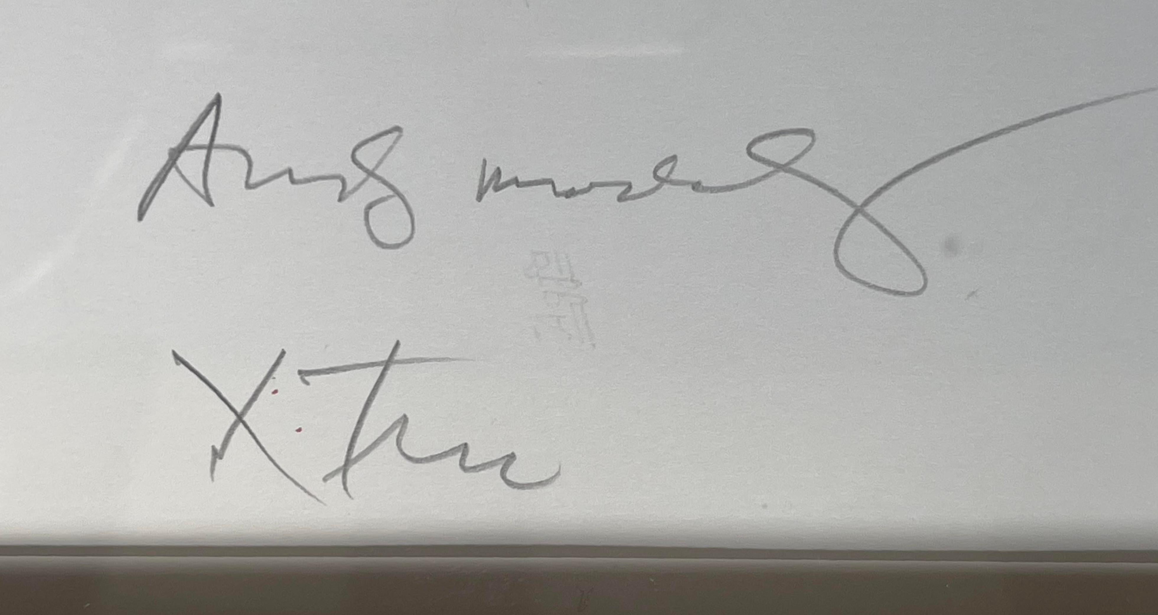 Portrait of Andy Warhol, hand signed by BOTH Andy Warhol and Christopher Makos For Sale 2