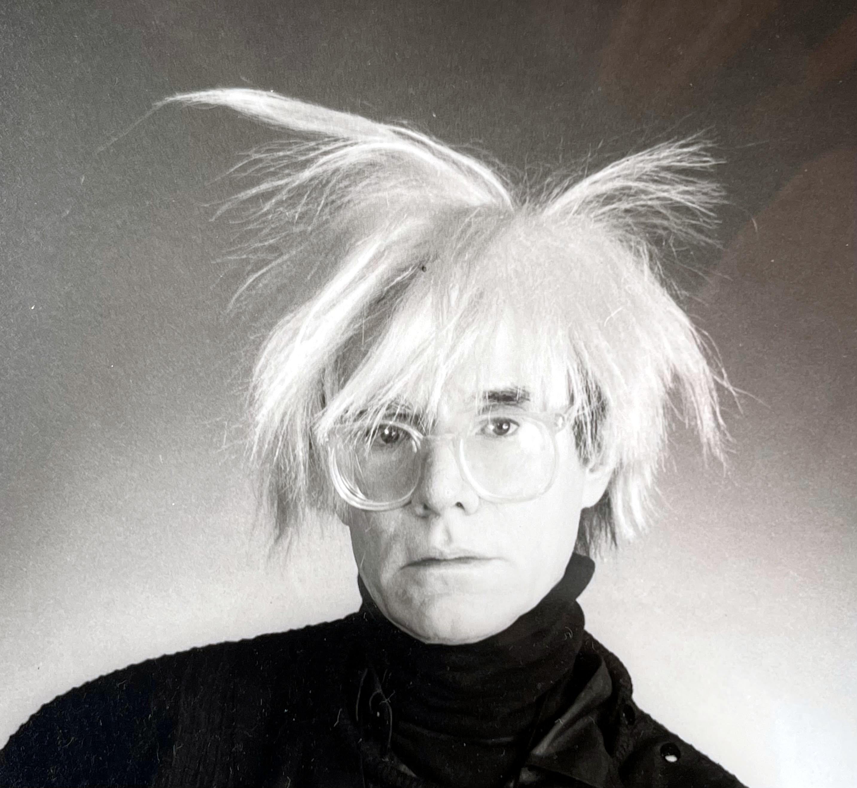 Portrait of Andy Warhol, hand signed by BOTH Andy Warhol and Christopher Makos For Sale 4