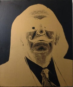 Chris Makos Pittura originale in serigrafia d'oro di Salvador Dalì Pop Art