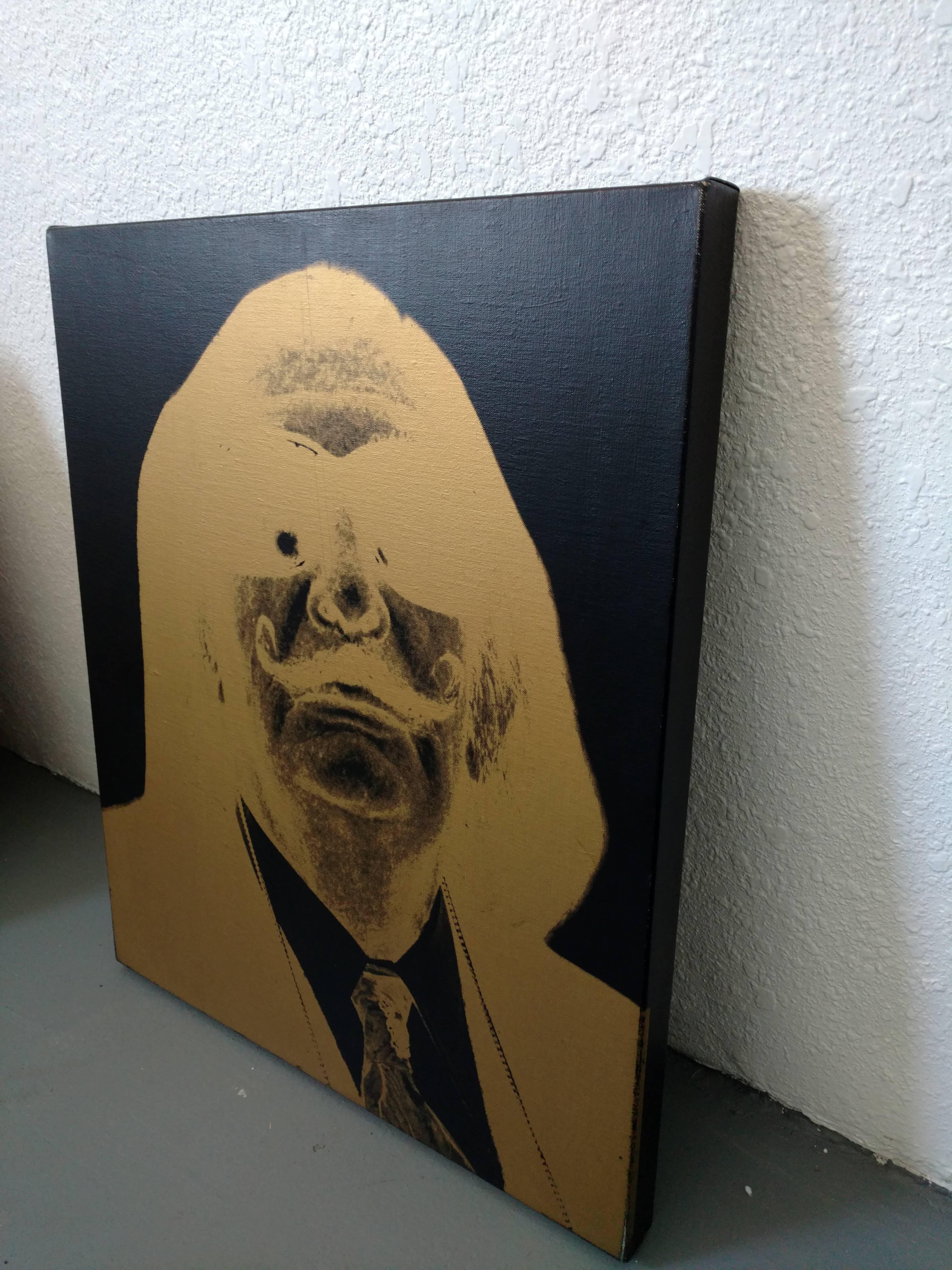 Peinture originale en srigraphie dore de Salvador Dali - Pop Art de Chris Makos en vente 2