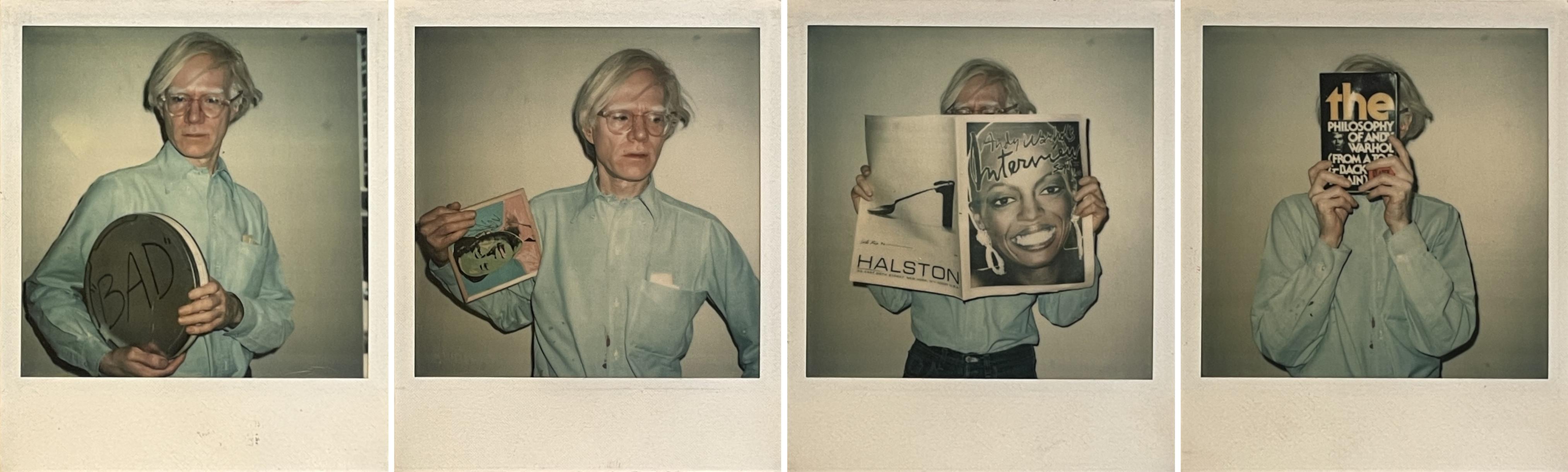 Portrait Photograph Christopher Makos - Andy Warhol, cinéaste, artiste, éditeur, philosophe