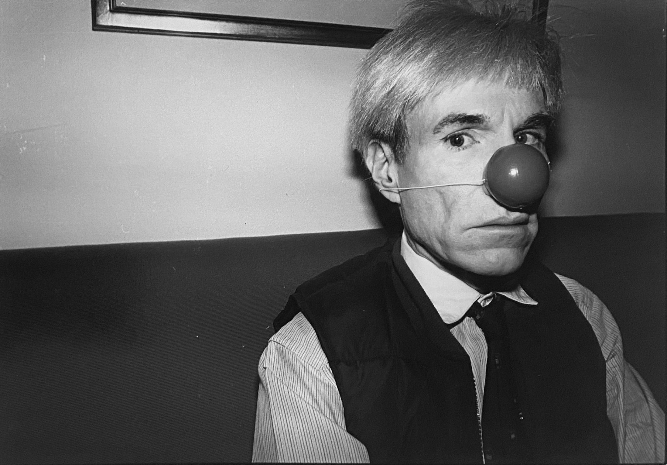 Andy Warhol with Clown Nose