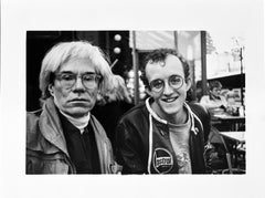 Andy Warhol avec Keith Haring, Photographies en noir et blanc d'artistes célèbres