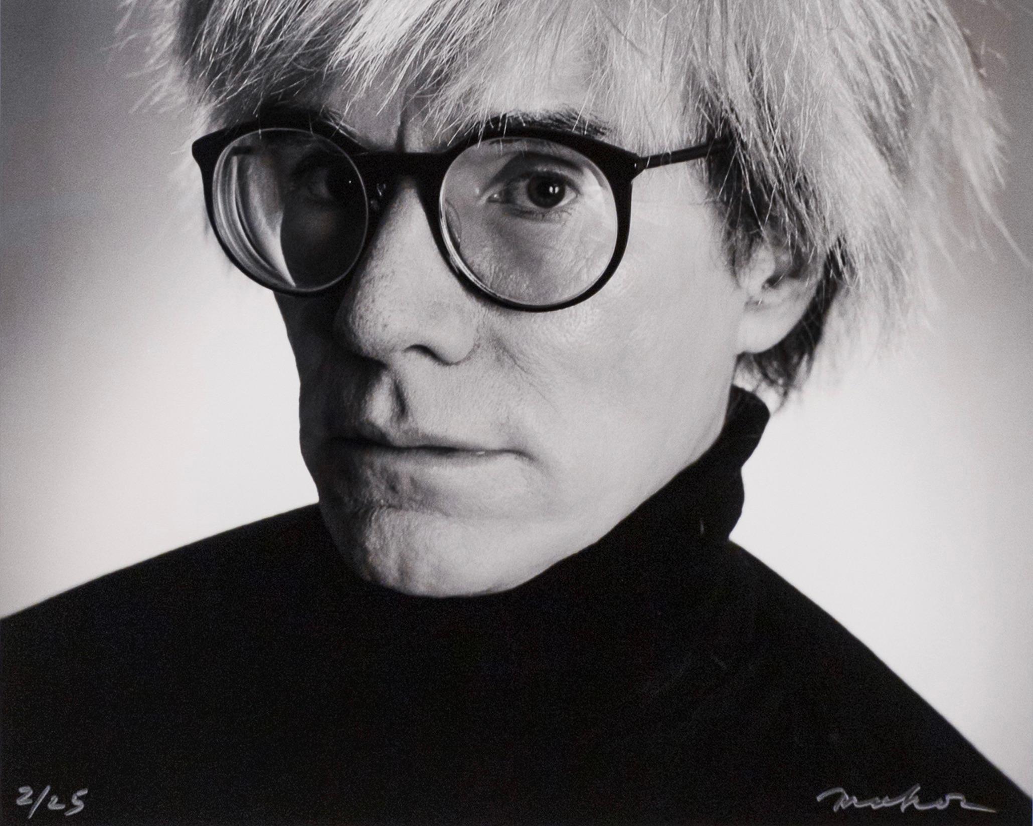 Ritratto d'archivio di Andy Warhol in bianco e nero, 2020 in vendita 2