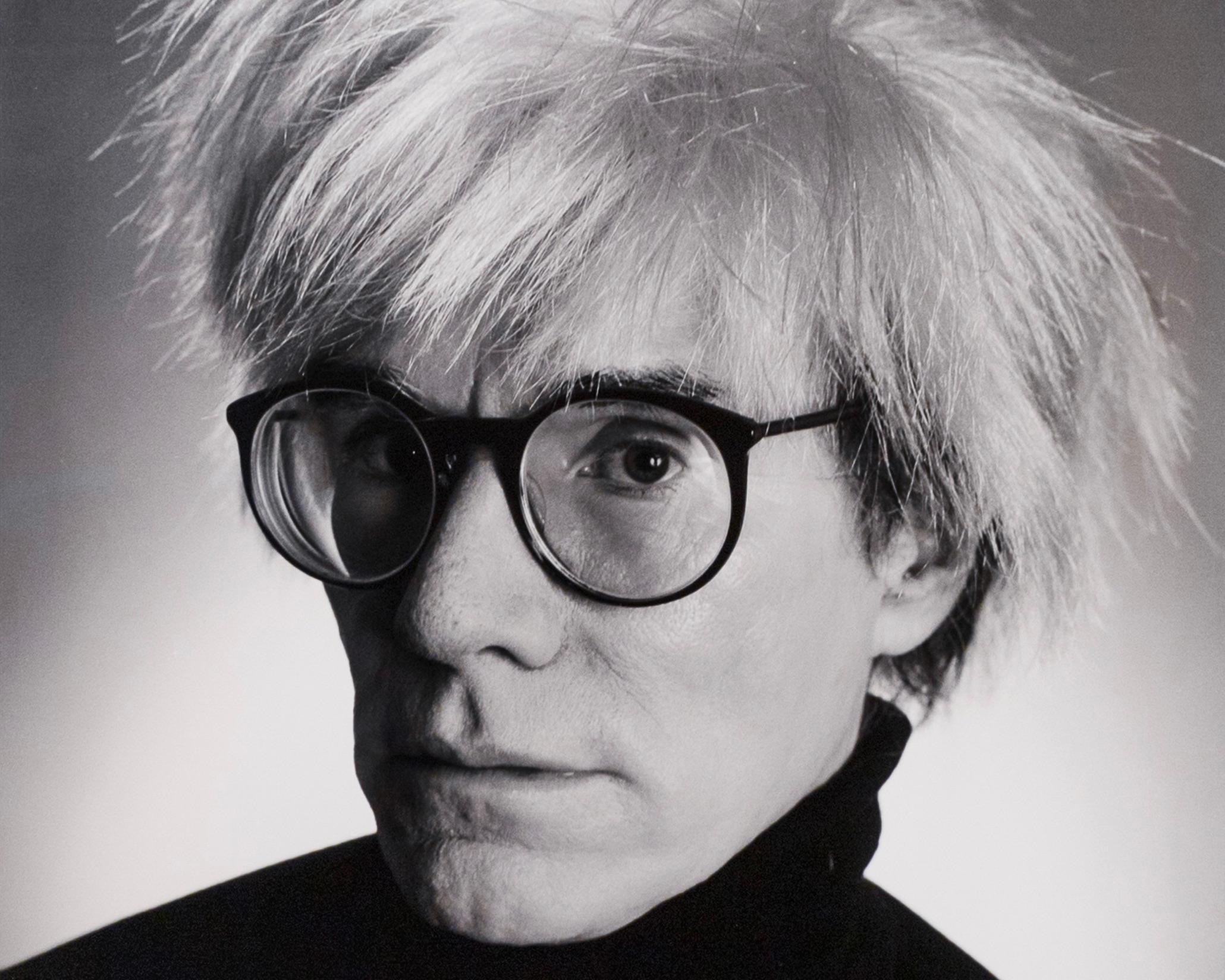 Ritratto d'archivio di Andy Warhol in bianco e nero, 2020 in vendita 3