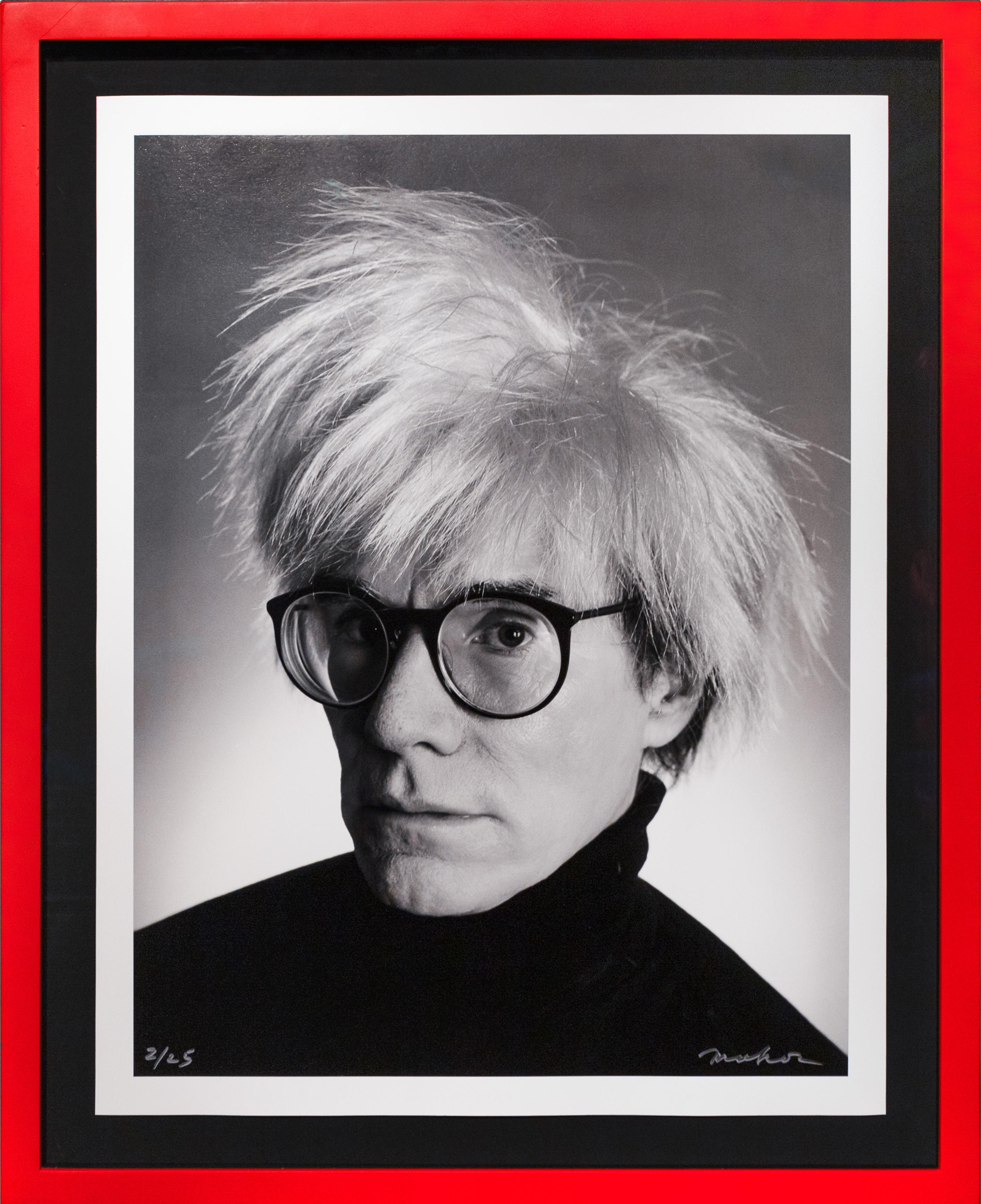 Archivalisches Andy Warhol-Porträt in Schwarz-Weiß, 2020