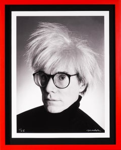 Vintage Archival Andy Warhol Photographic Portrait, Black and White, 1982/2020
