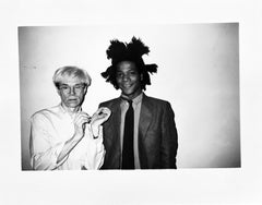 Warhol y Basquiat, Retrato Fotográfico en Blanco y Negro de Artistas Famosos