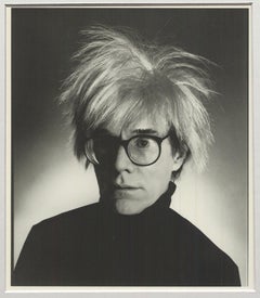 Andy Warhol Portrait Offset Print by Christopher Makos, Framed, 1980s