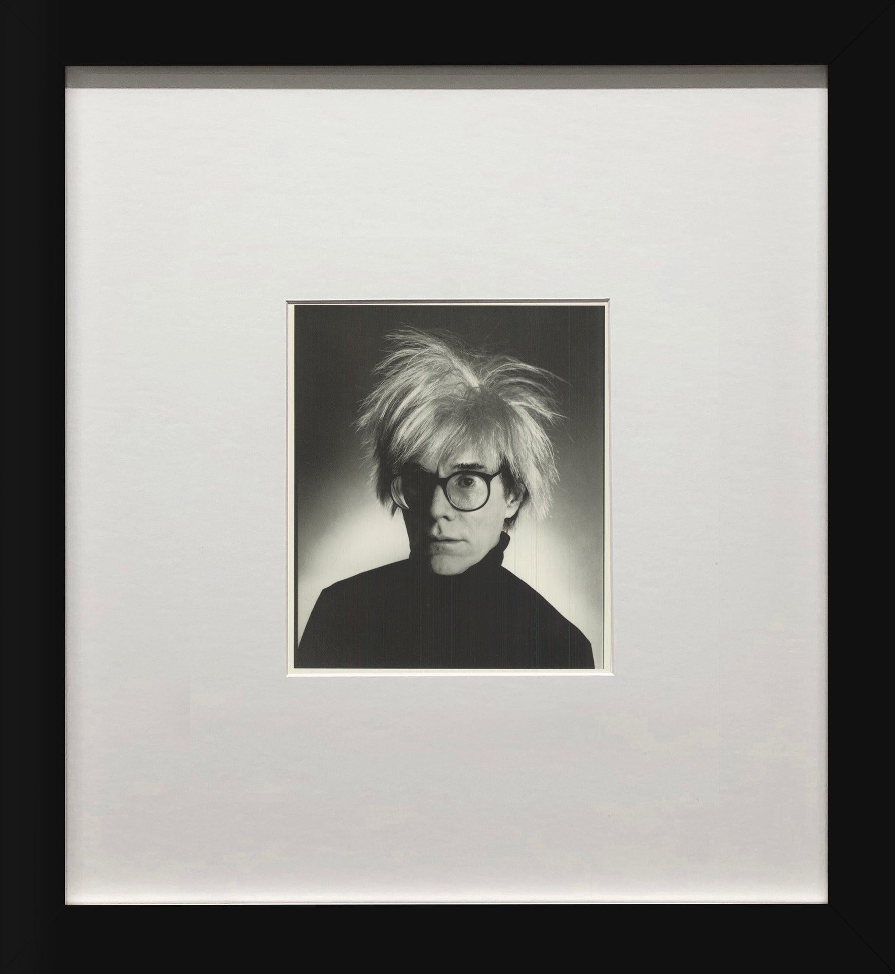 Andy Warhol Portrait Offset Print by Christopher Makos, Framed, 1980s