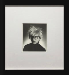 Andy Warhol Portrait Offset Print by Christopher Makos, Framed, 1980s
