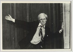 Andy Warhol Postcard by Christopher Makos, Framed Offset Print, 1980s
