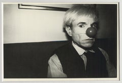 Andy Warhol Portrait Offset Print, Black and White, Framed, 1980s