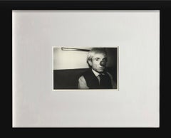 Andy Warhol Portrait Offset Print, Black and White, Framed, 1980s