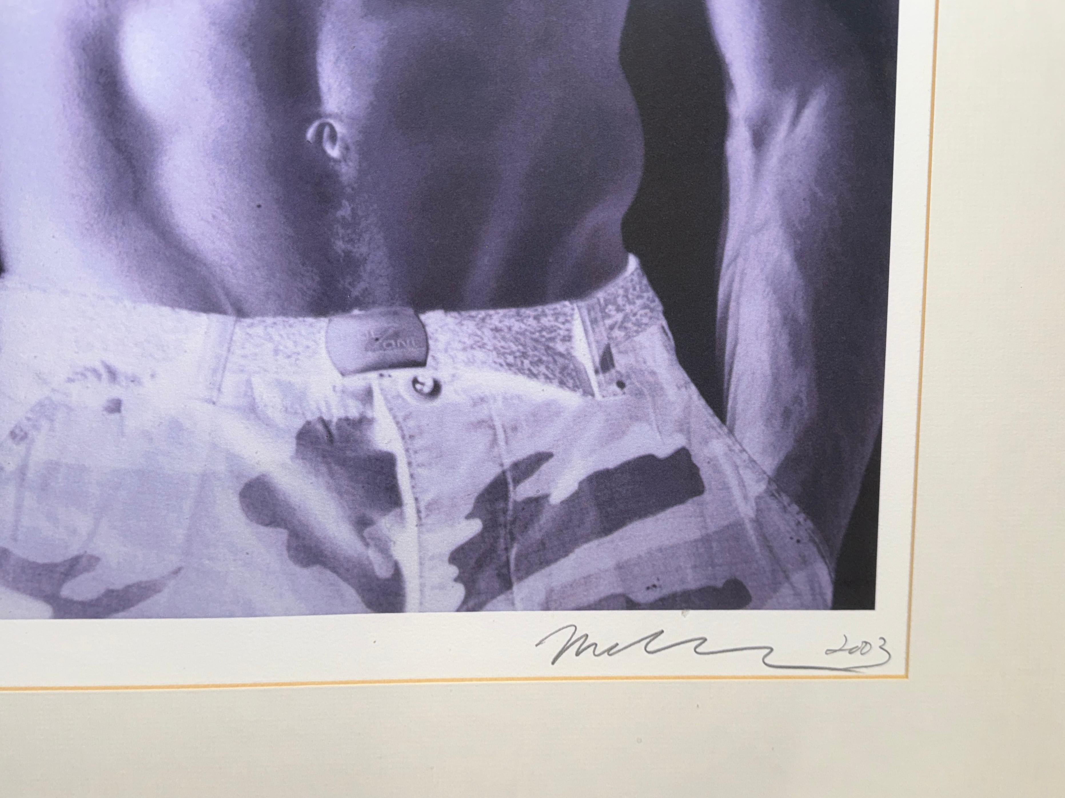 Christopher Makos Signed Print  of Andy Warhol Wrapped in American Flag For Sale 4