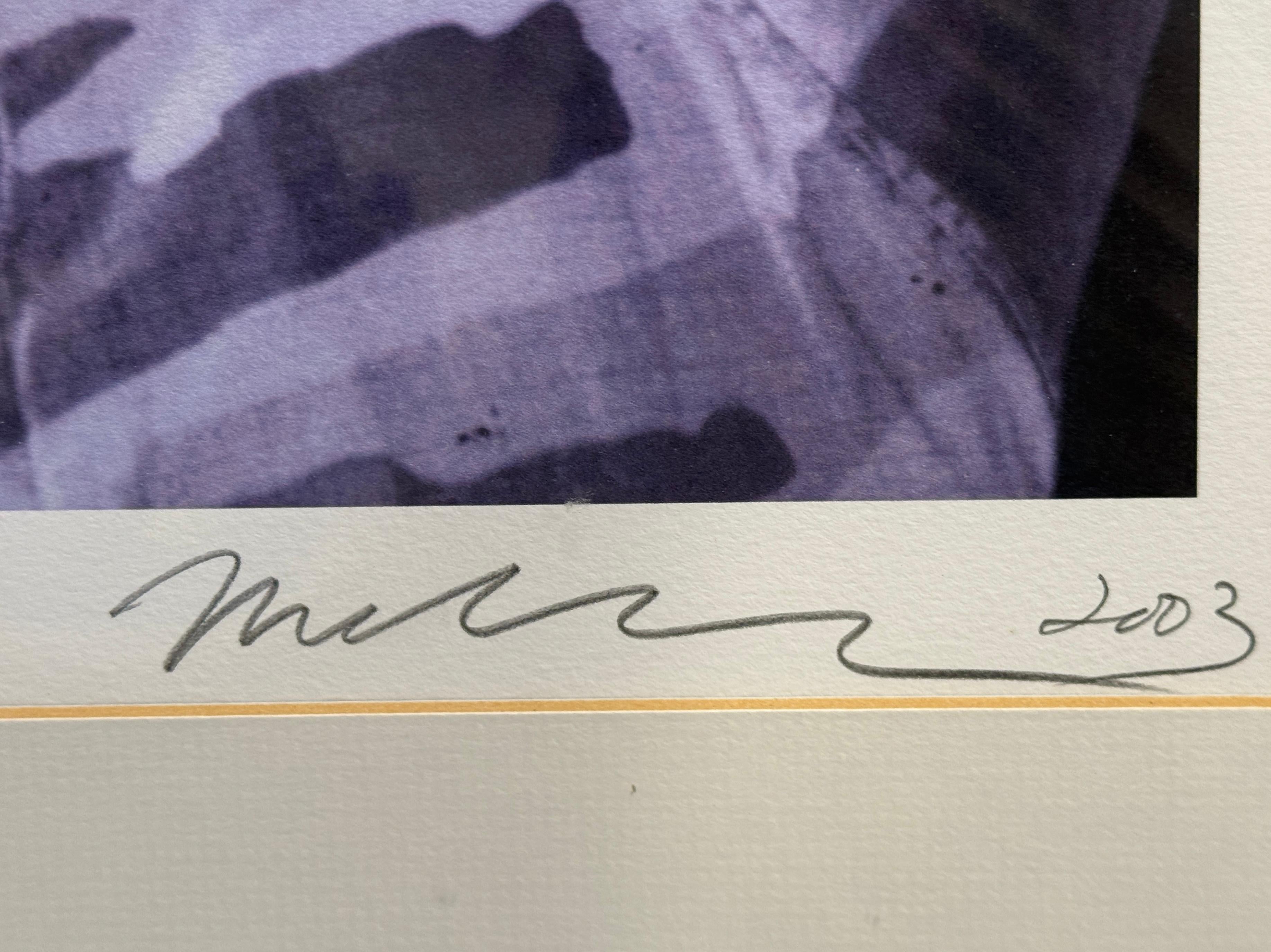Christopher Makos Signed Print  of Andy Warhol Wrapped in American Flag In Good Condition For Sale In Palm Springs, CA