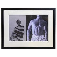 Christopher Makos Signed Print  of Andy Warhol Wrapped in American Flag