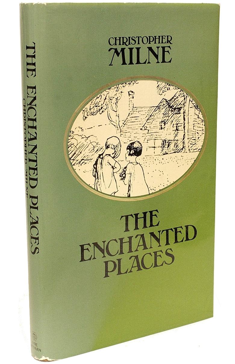 AUTHOR: MILNE, Christopher. 

TITLE: The Enchanted Places. 

PUBLISHER: London: Eyre Methuen, 1974.

DESCRIPTION: FIRST EDITION INSCRIBED BY MILNE AND SIGNED BY HIS NANNY. 1 vol., hardcover, illustrated, inscribed by Milne on the front blank