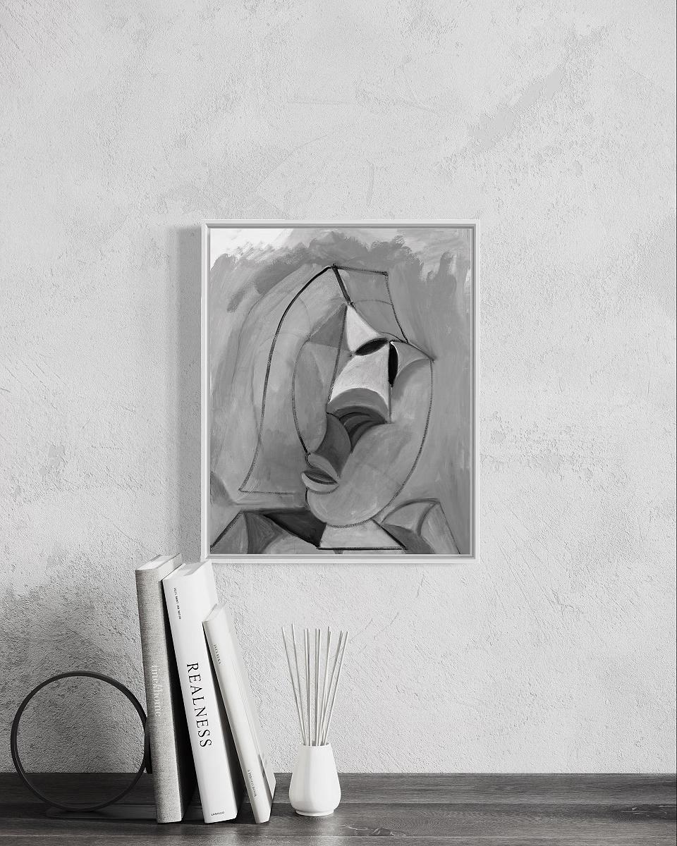 Donna grigia - Painting Contemporaneo di Christopher Mudgett
