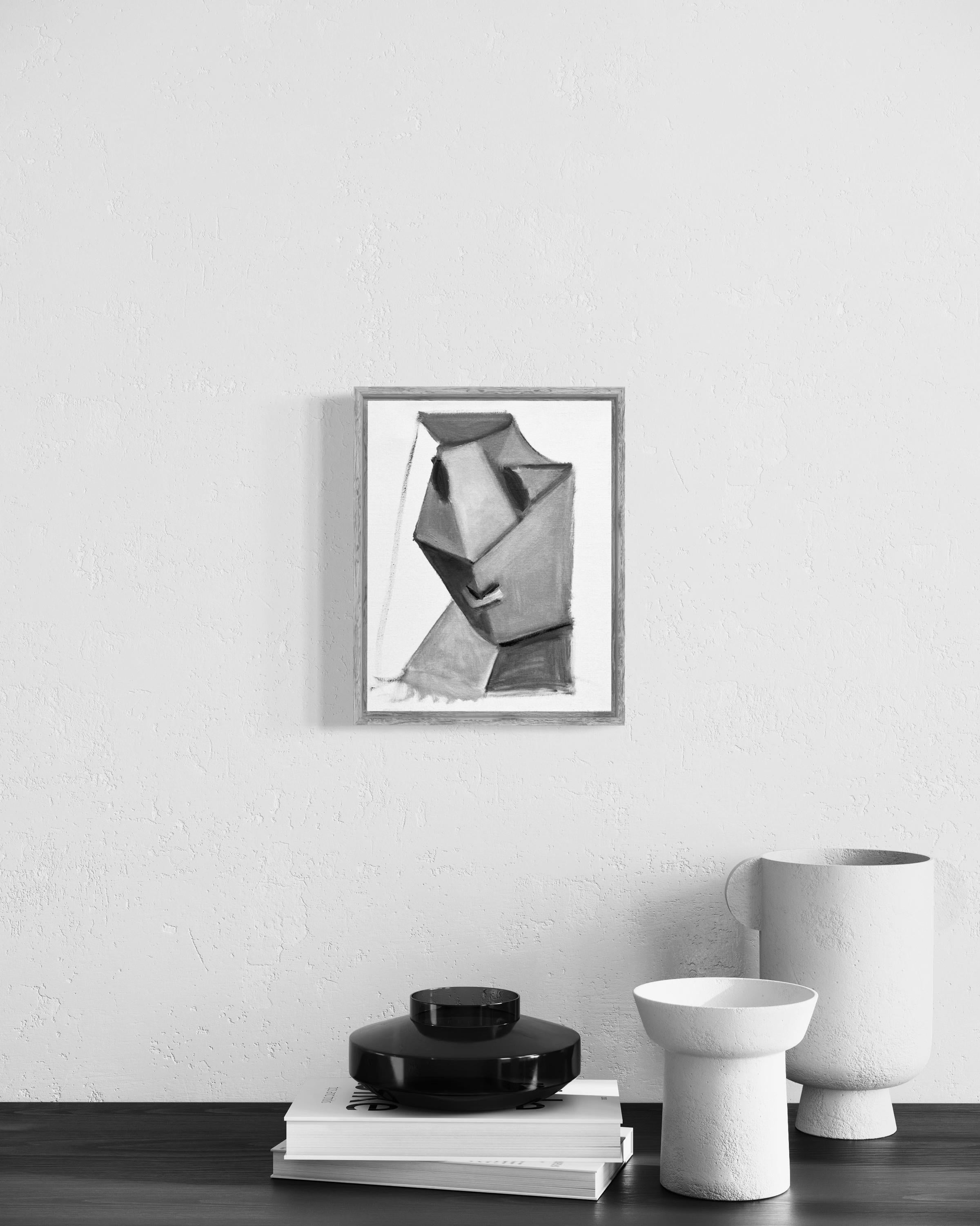 Capo donna - Portrait Painting Grigio di Christopher Mudgett