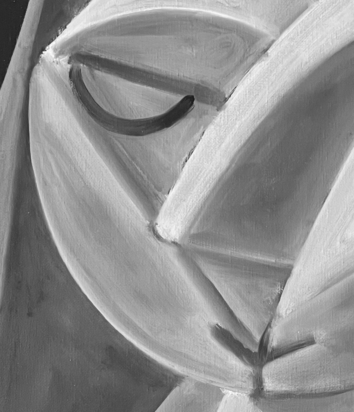 
Disegno di donna, 2023
Christopher Mudgett

In Woman Drawing (2023), Christopher Mudgett offre un ritratto silenziosamente potente di una donna immersa nell'atto della creazione. Eseguito con la sua tipica tavolozza in scala di grigi, il dipinto