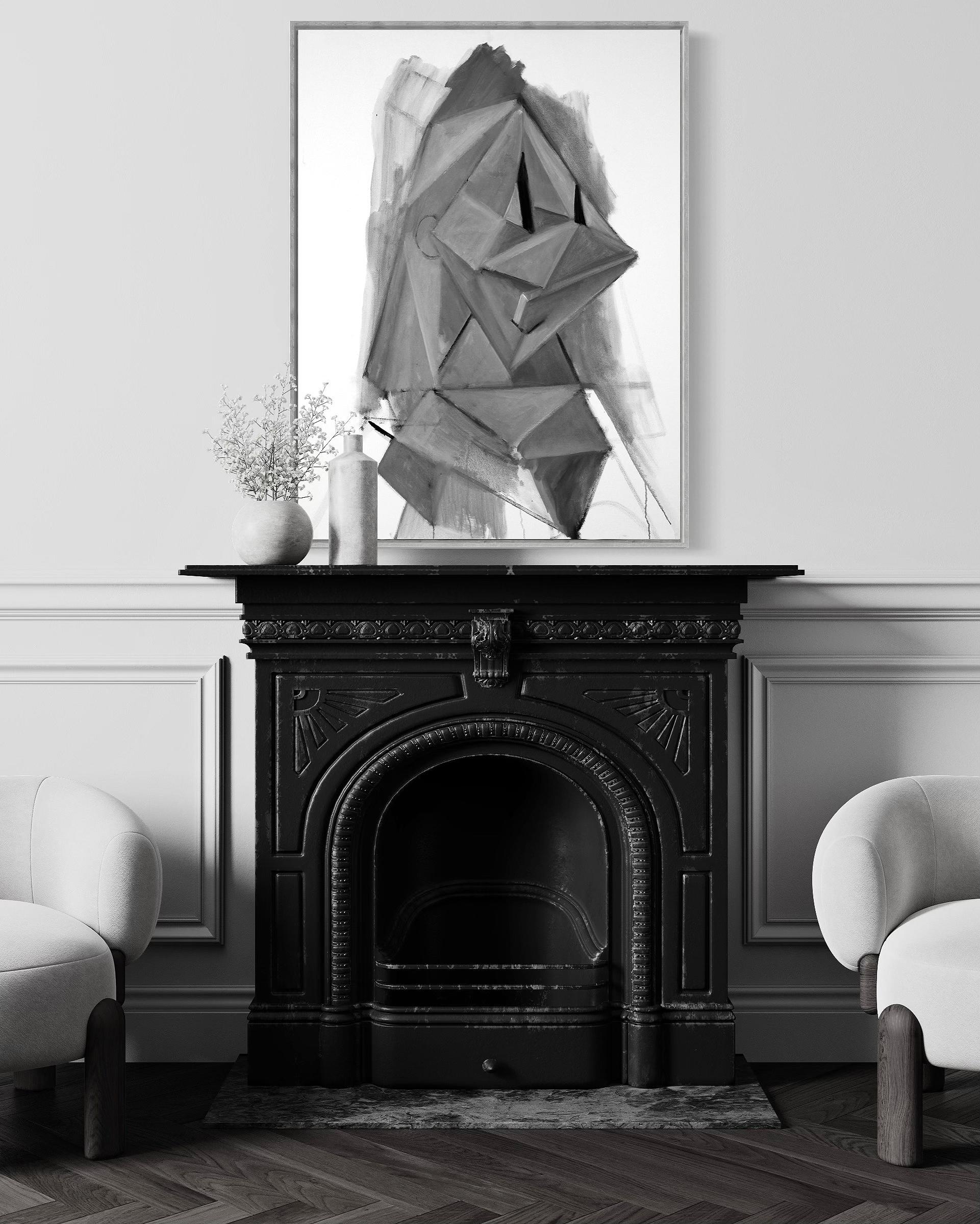 Donna in grigio - Painting Contemporaneo di Christopher Mudgett