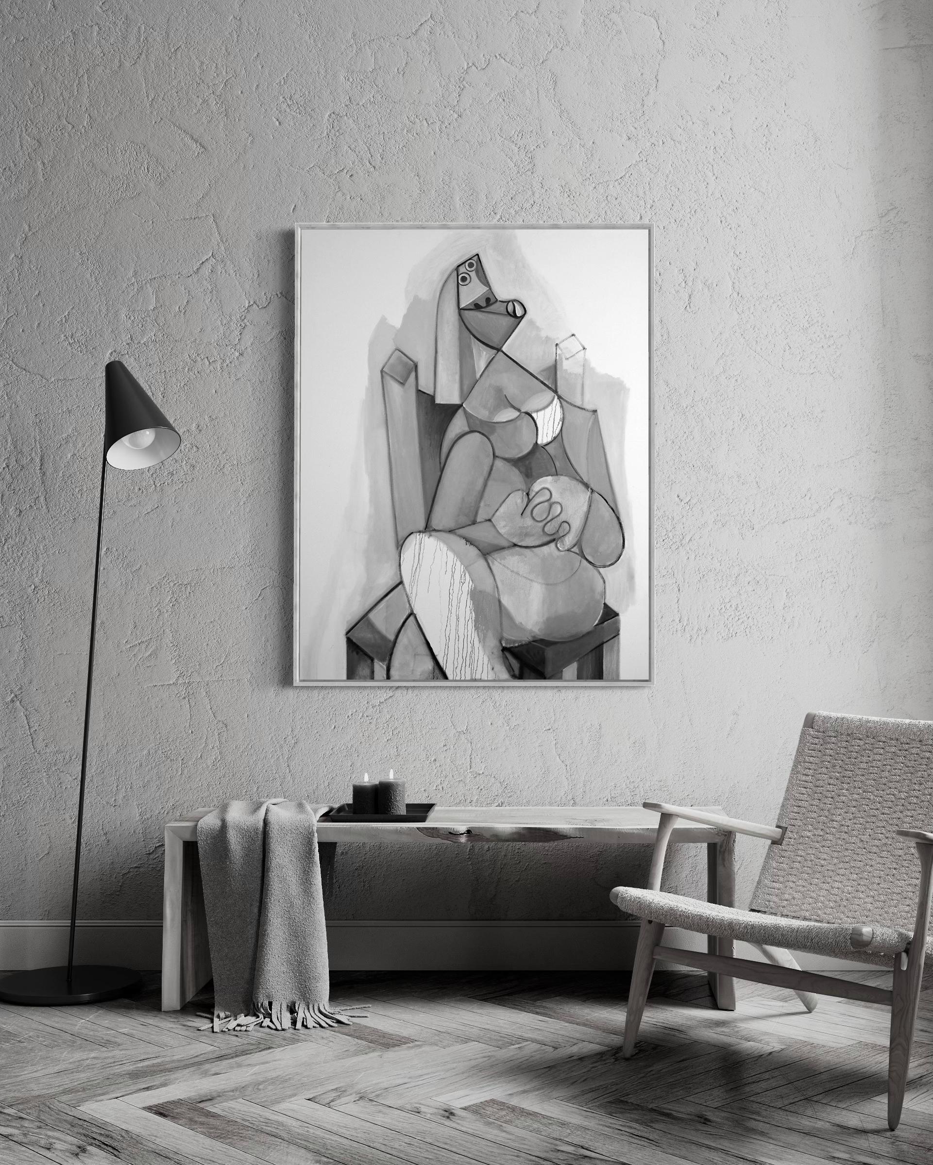 Donna con le mani giunte - Painting Contemporaneo di Christopher Mudgett
