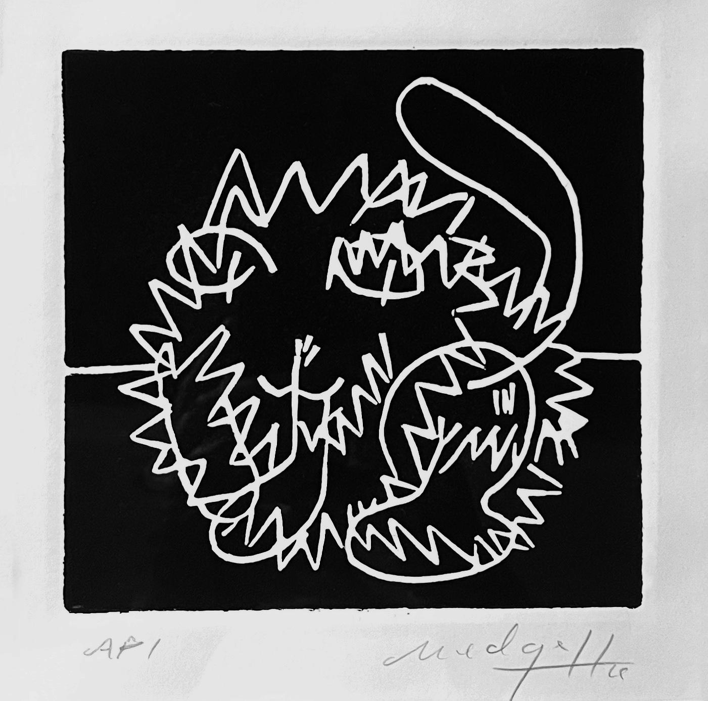 Chat, 2023 - Contemporain Print par Christopher Mudgett