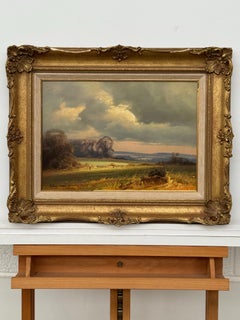 Farm in the Woods at Winter in the English Countryside with Warm Brown Colours