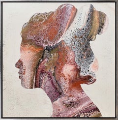 "Flowing Cameo XII" Silhouettes & Profiles con dettagli fluidi in toni caldi
