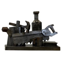 Escultura de Christopher Plowman «Naturaleza muerta con sierra de espiga»