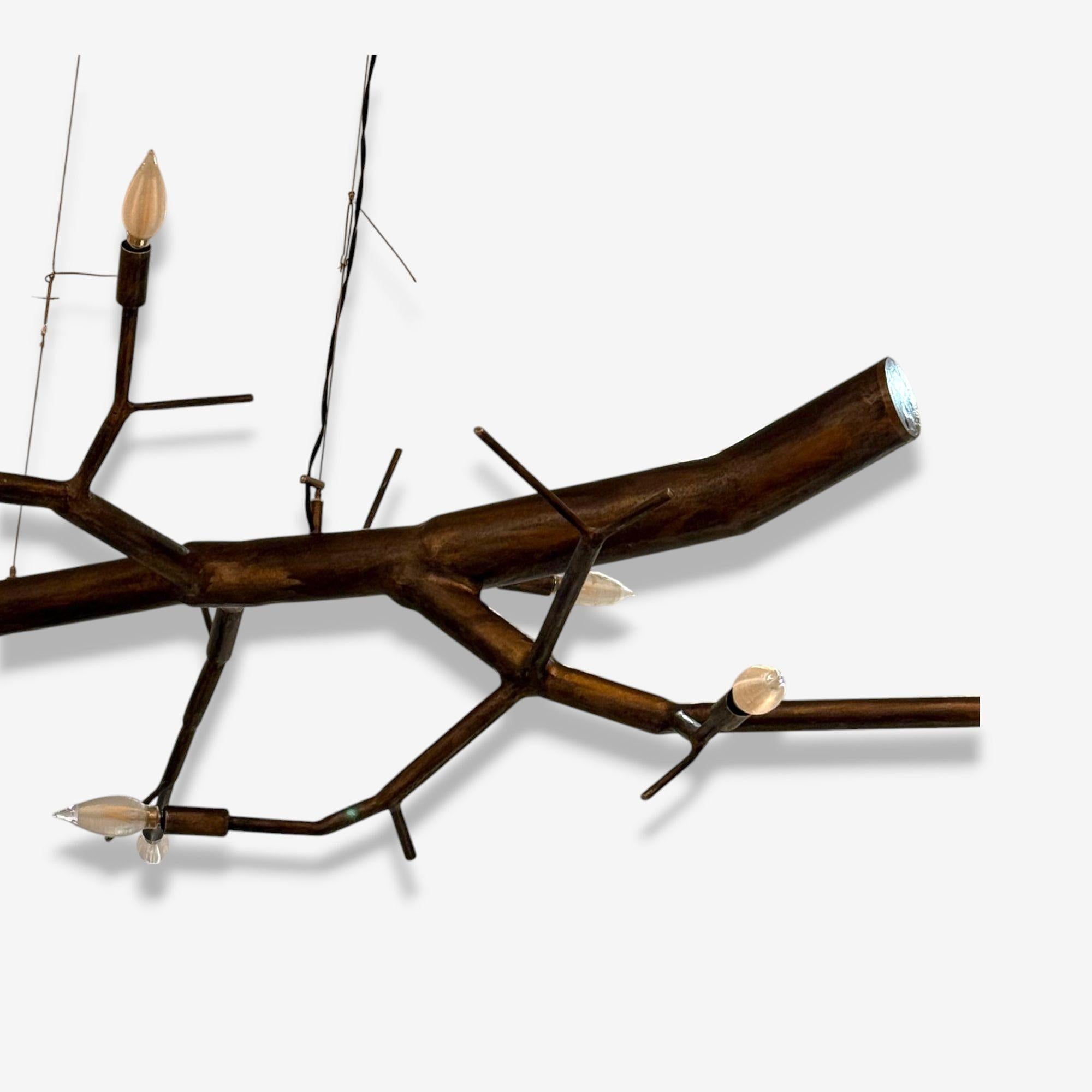 Aluminum Christopher Poehlmann, Contemporary, Massive Modern Sculptural Branch Chandelier For Sale