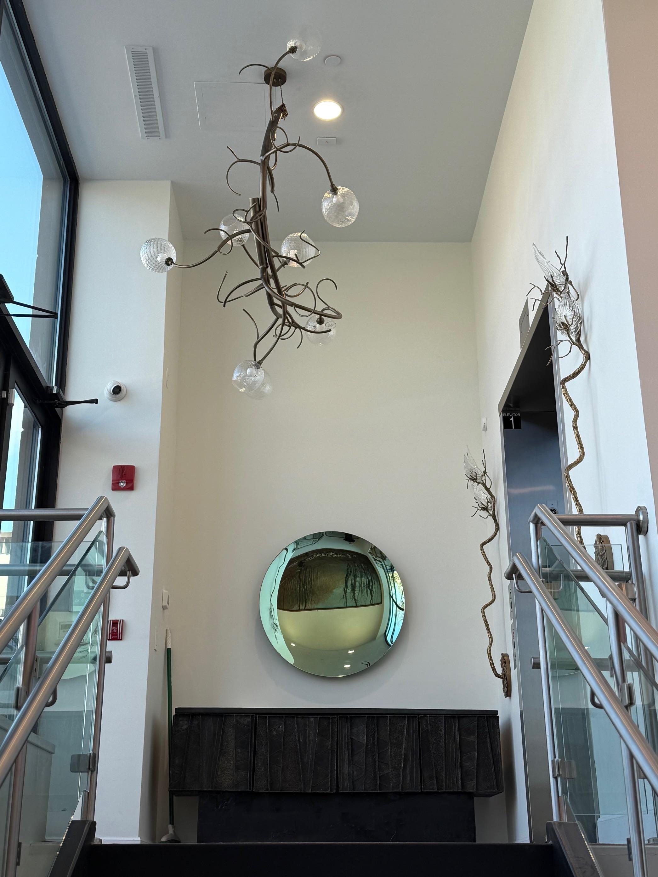 Christopher Poehlmann, lustre à branches massif, moderne et sculptural, verre soufflé en vente 1