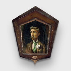 Portrait acrylique au réalisme magique, "Brother" par Christopher Polentz