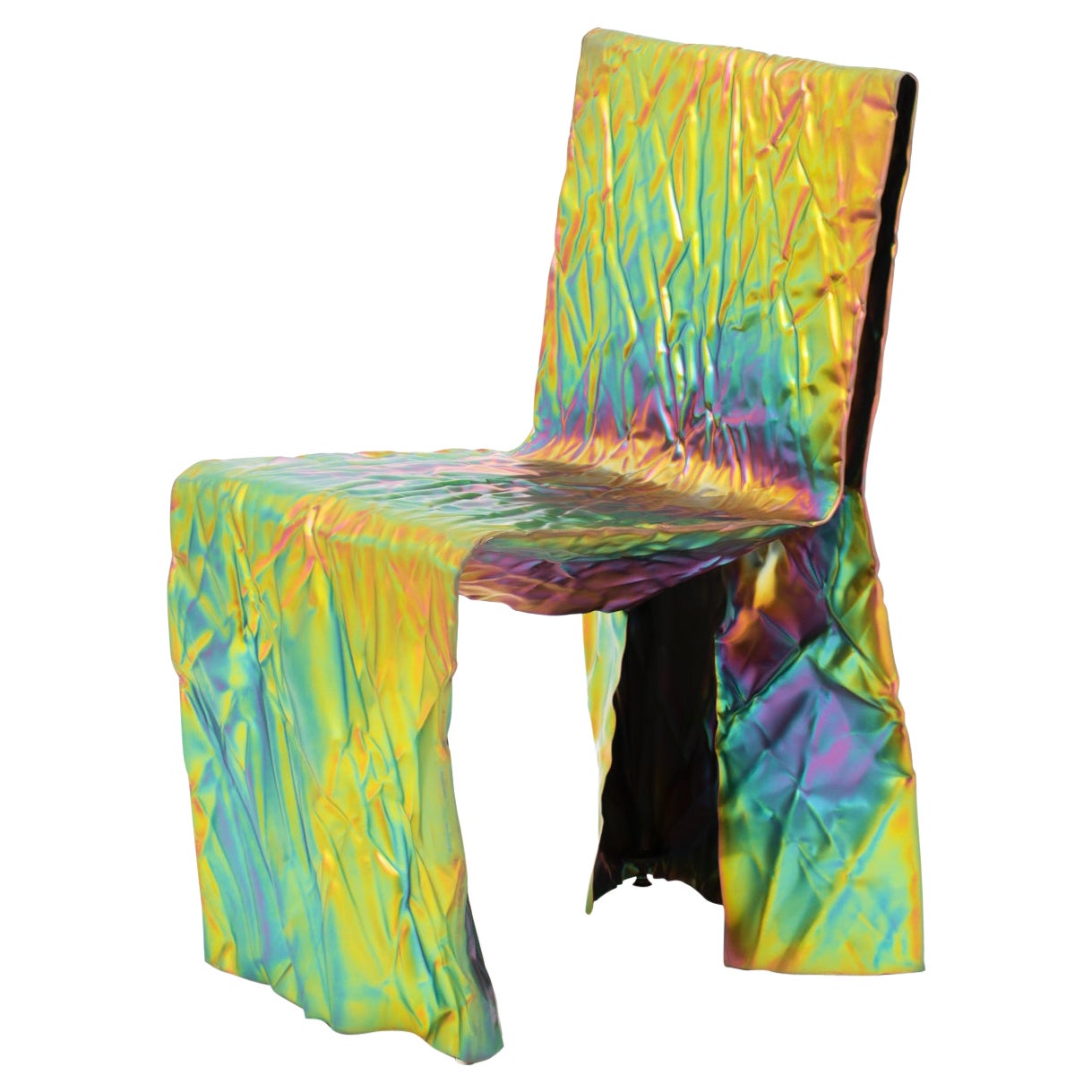 Chaise froissée Christopher Prinz en arc-en-ciel irisé (rouge)